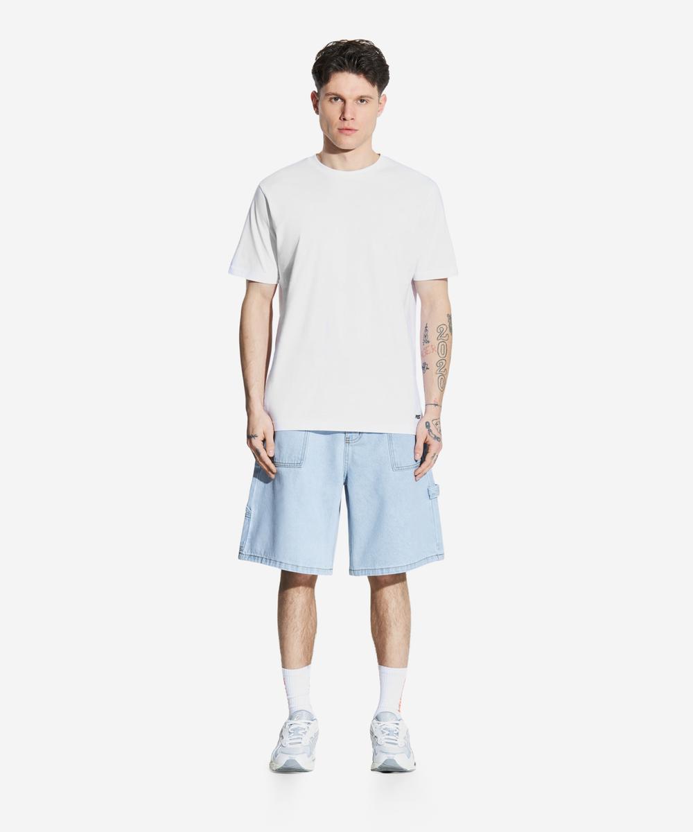 Baggy Zaxx jeansy krótkie męskie jasnoniebieskie