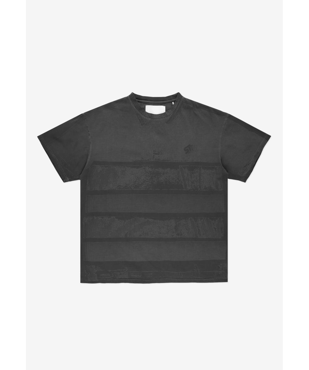 ST t-shirt bawełniany grafitowy