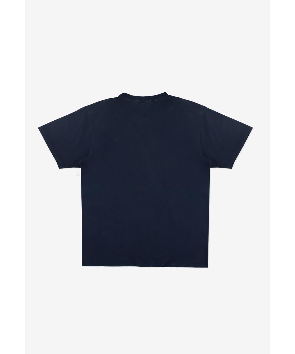 Big Log t-shirt męski bawełniany granatowy