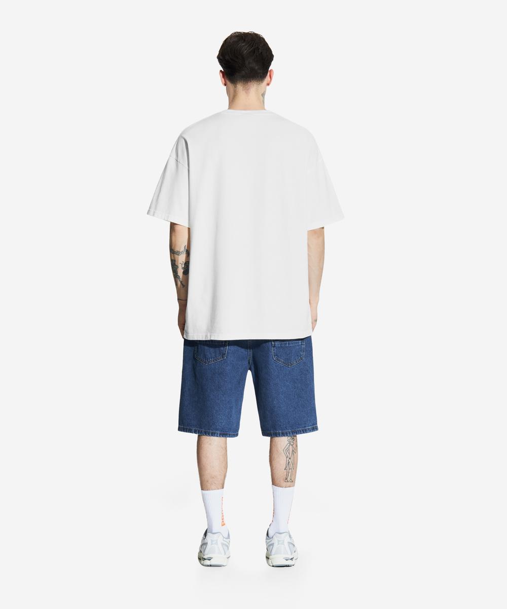 Shizzo jeansy krótkie męskie baggy niebieskie