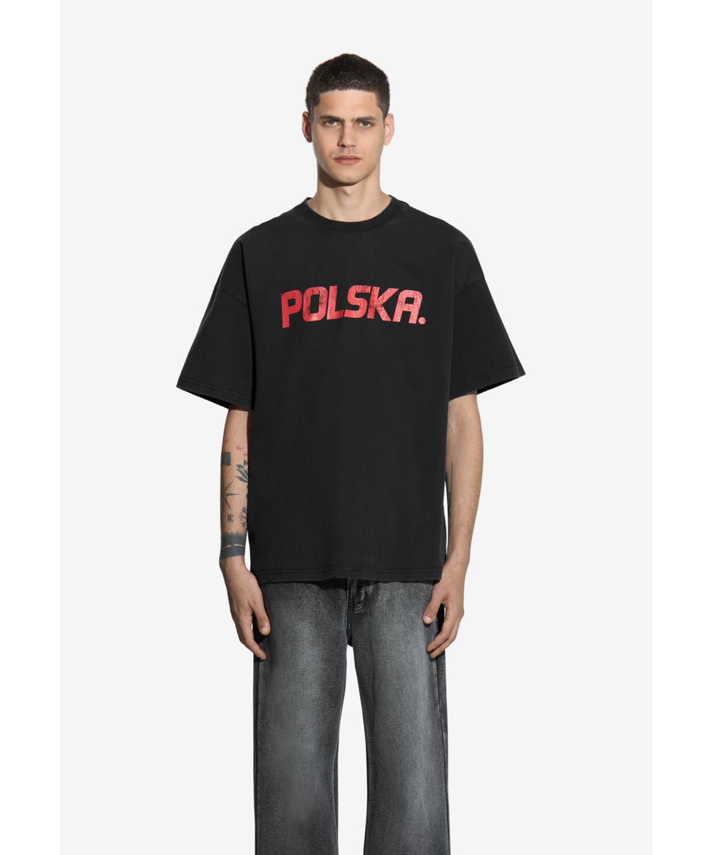 Polska t-shirt bawełniany czarny