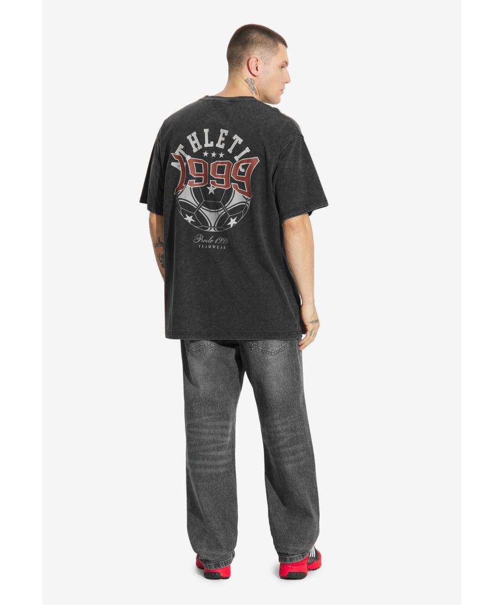 Athletic t-shirt męski bawełniany czarny