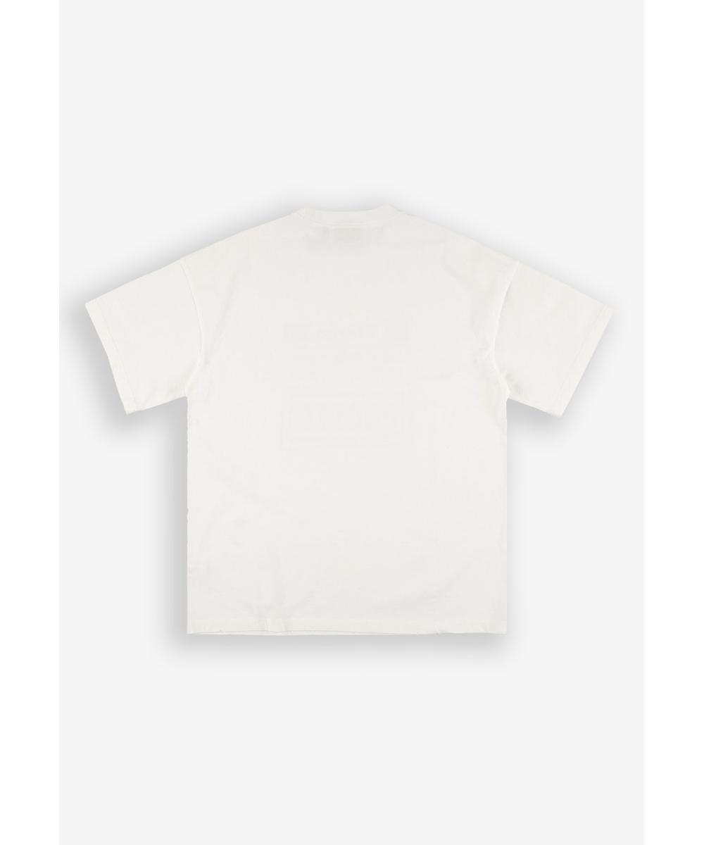 Stereo t-shirt bawełniany biały