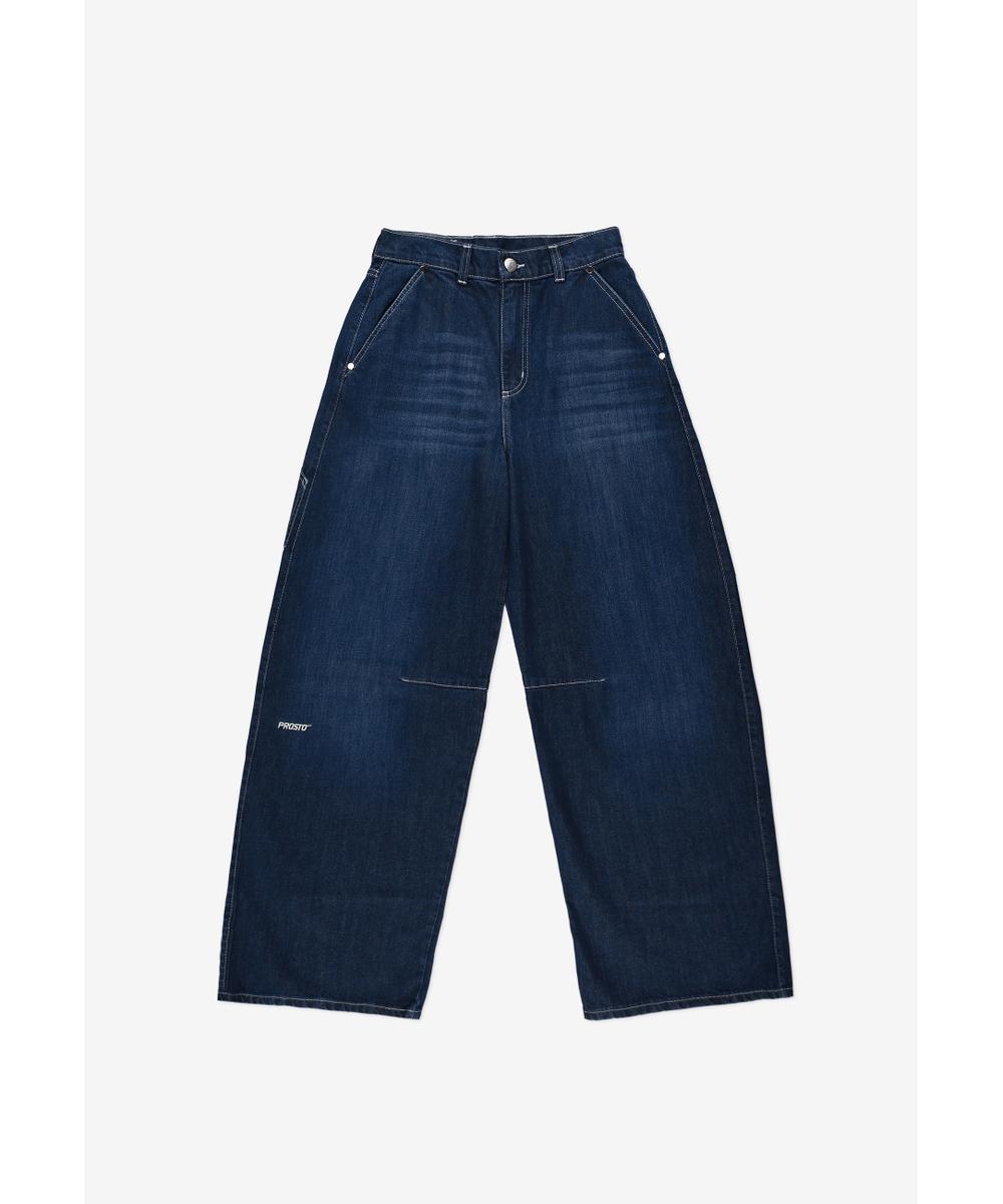 Dart Pants Work spodnie jeansy damskie granatowe