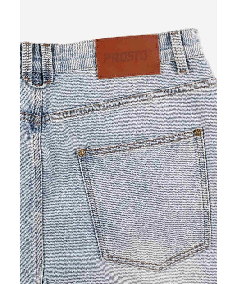 Bunker jeansy męskie regular niebieskie