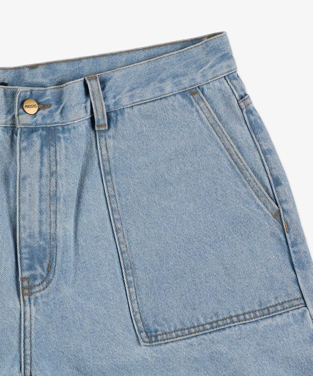 Baggy Zaxx jeansy krótkie męskie jasnoniebieskie