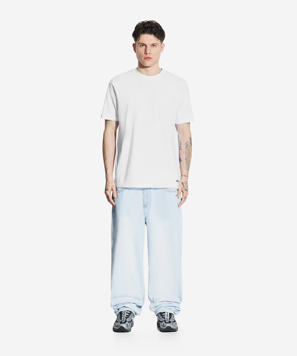 Overdyed jeansy męskie baggy jasnoniebieskie