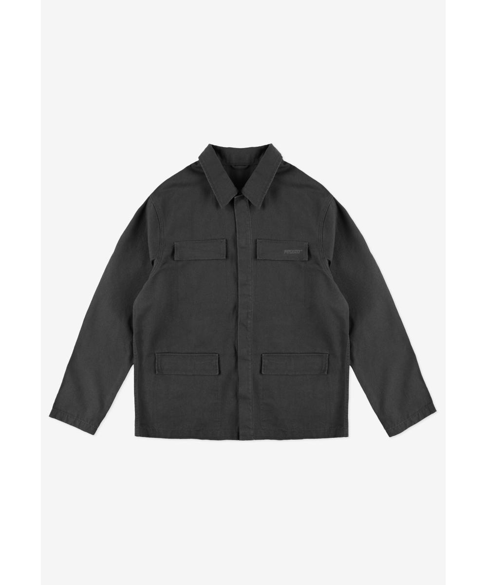 Utility kurtka męska bawełniana ciemnoszara