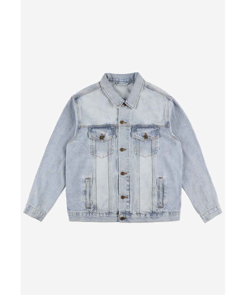 Civil kurtka jeansowa męska niebieska