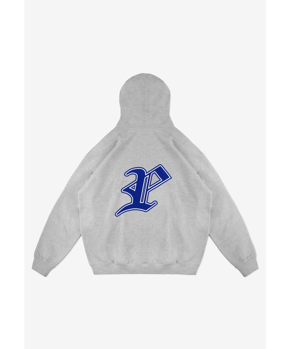 Gothic P bluza z kapturem męska szara