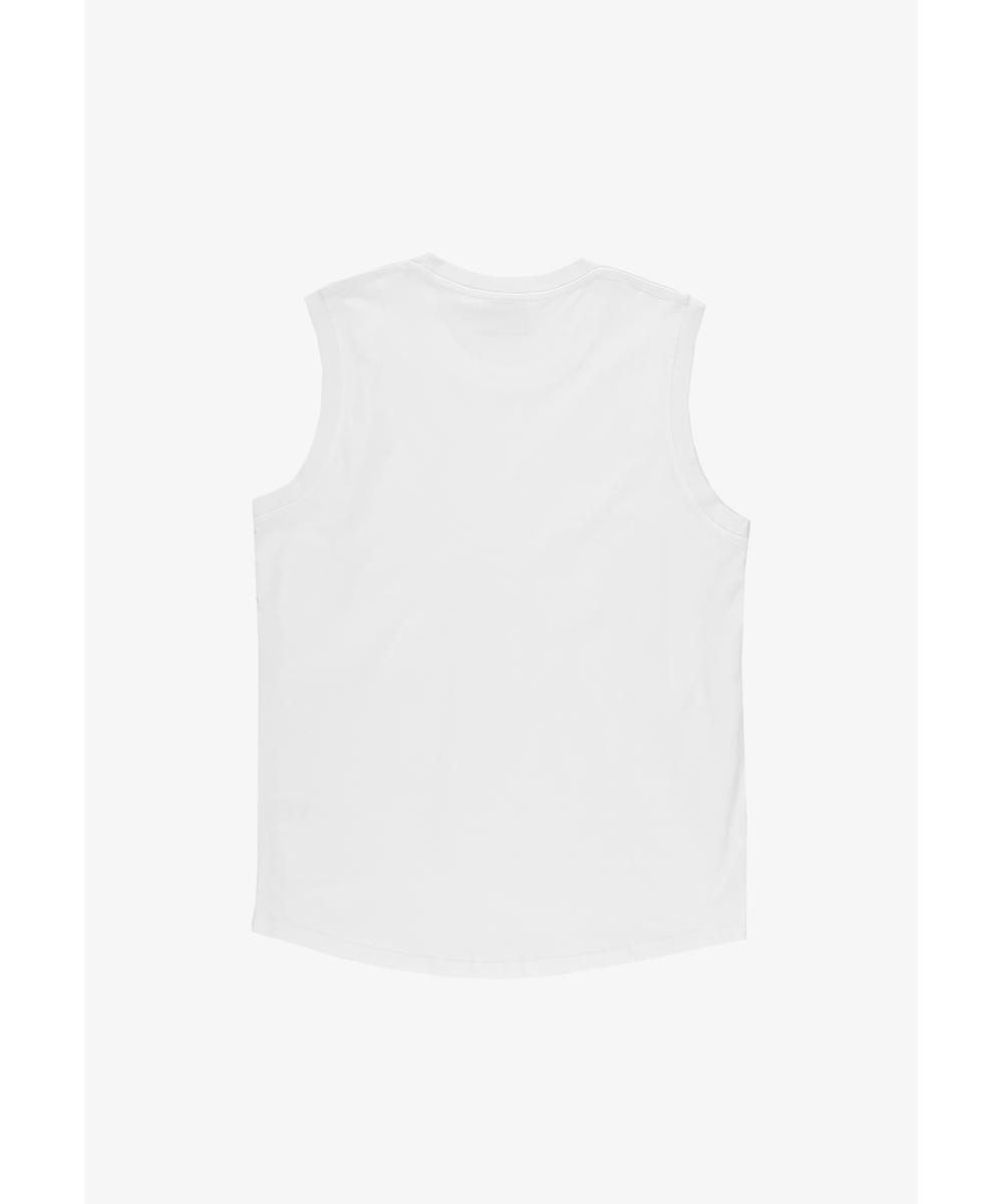 Logotype top męski regular bawełniany biały