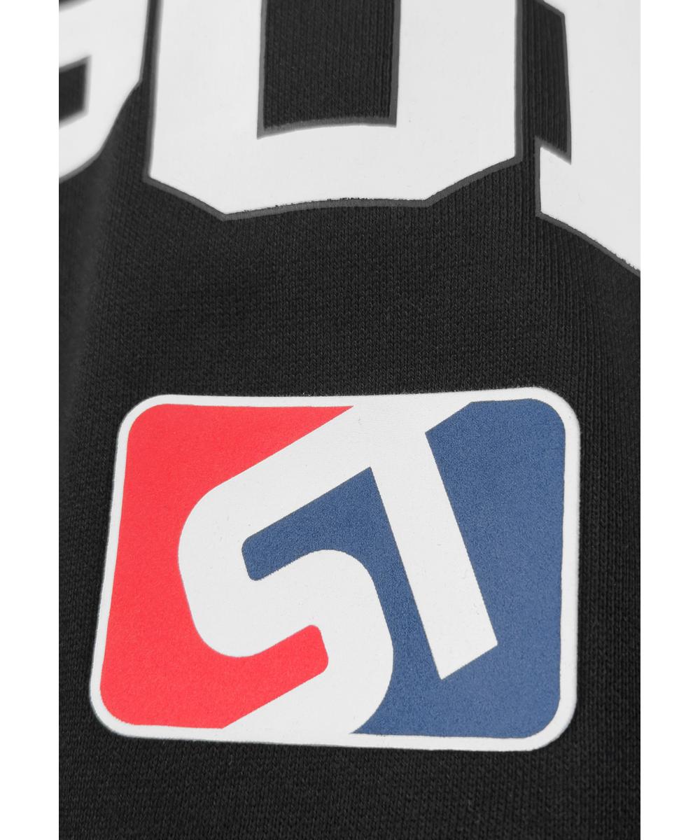 Lounge bluza z kapturem oversize bawełniana męska czarna