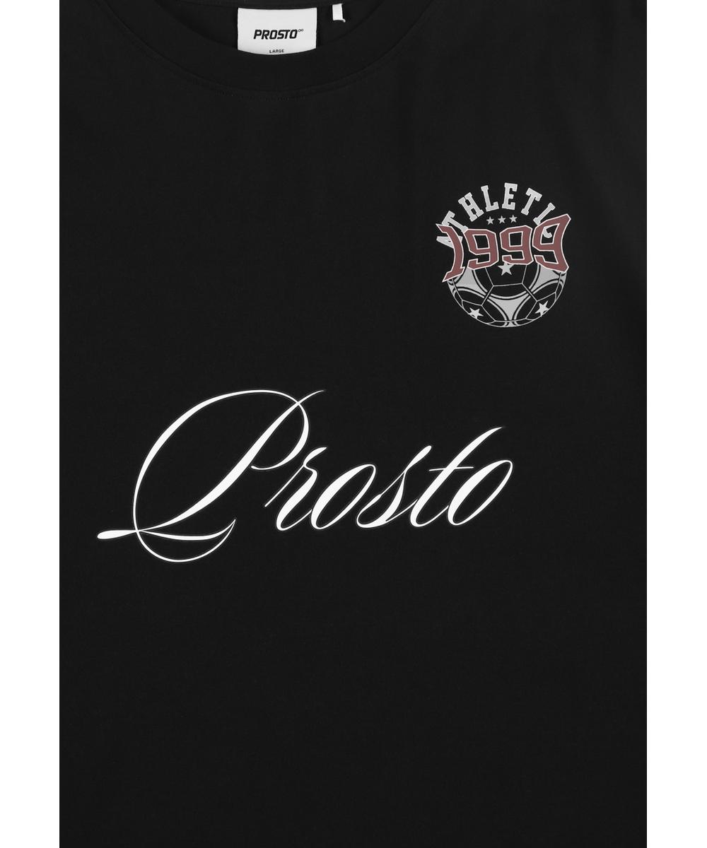 Football t-shirt męski czarny