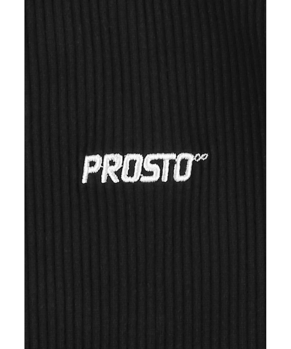 Ribbed bluza bez kaptura damska czarna