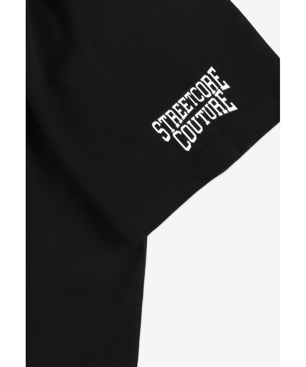 Football t-shirt męski czarny