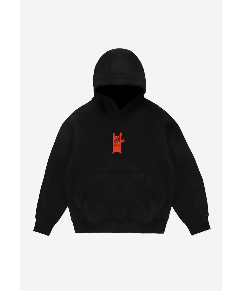 Grunge bluza dziecięca z kapturem czarna