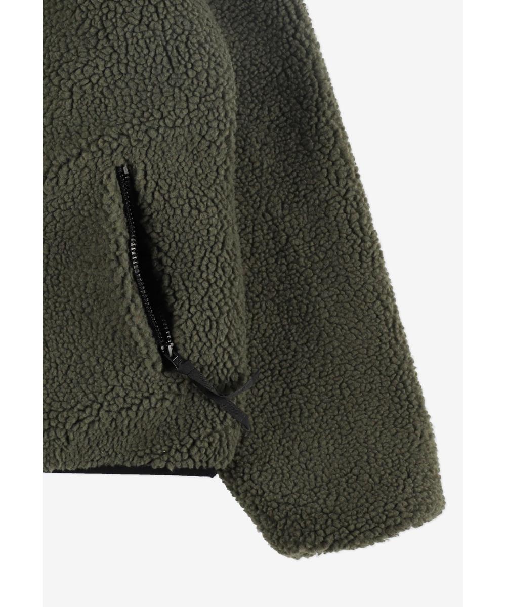 Sherpa dwustronna kurtka oliwkowo-zielona