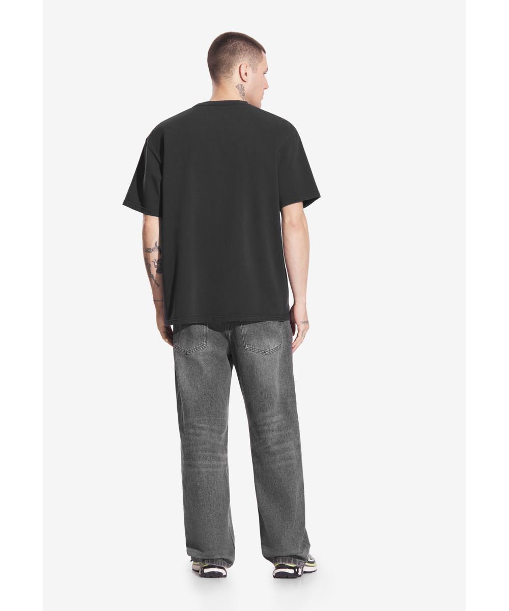 Scriber Washed t-shirt bawełniany czarny