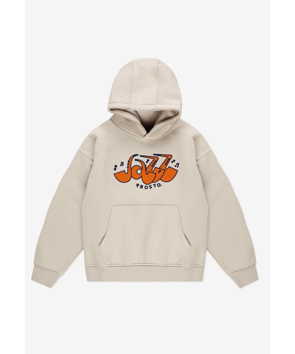 Jazz bluza dziecięca z kapturem beżowa