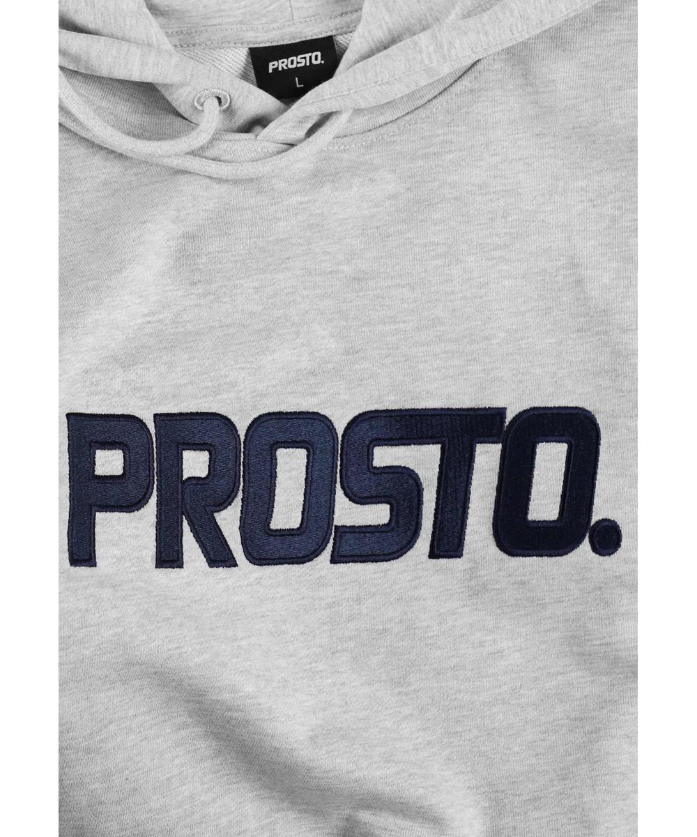 Check bluza z kapturem męska szara