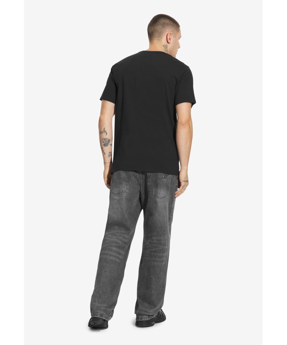 Slim t-shirt męski bawełniany czarny