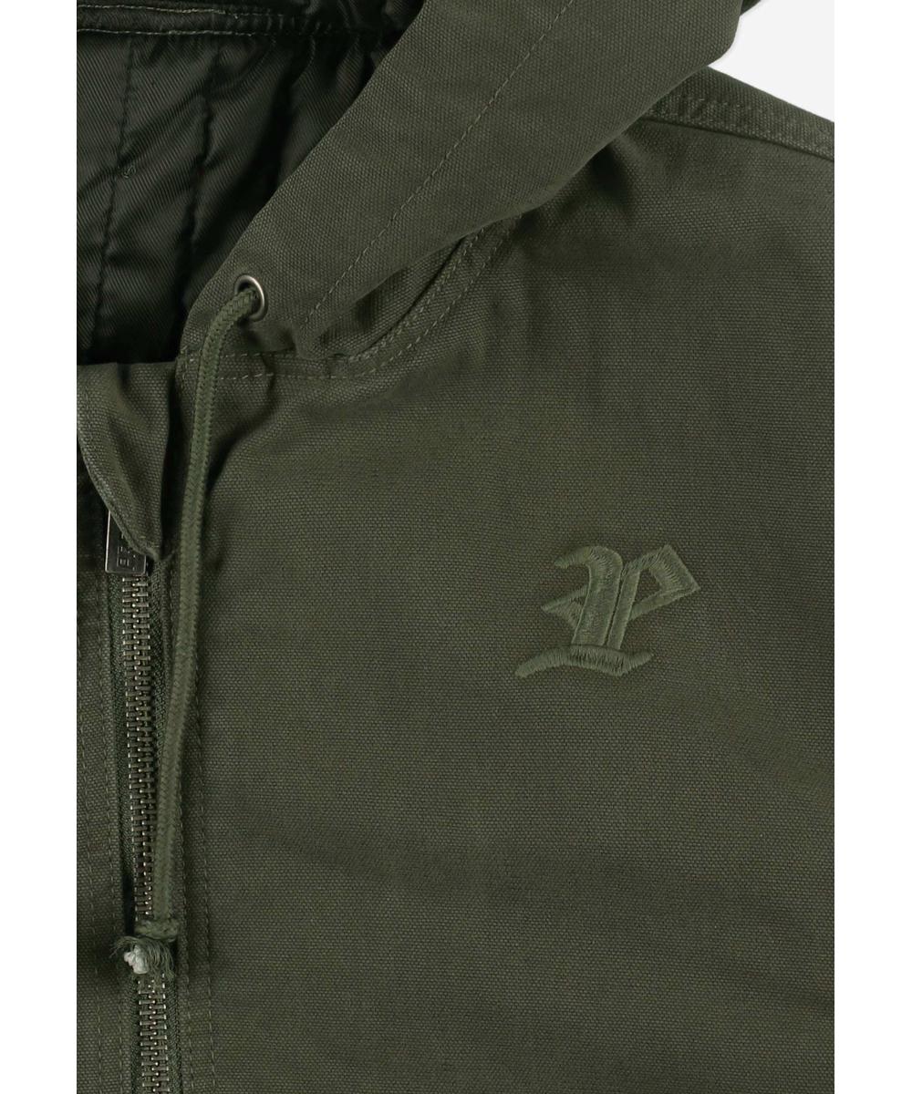 Padded kurtka z kapturem męska oliwkowa