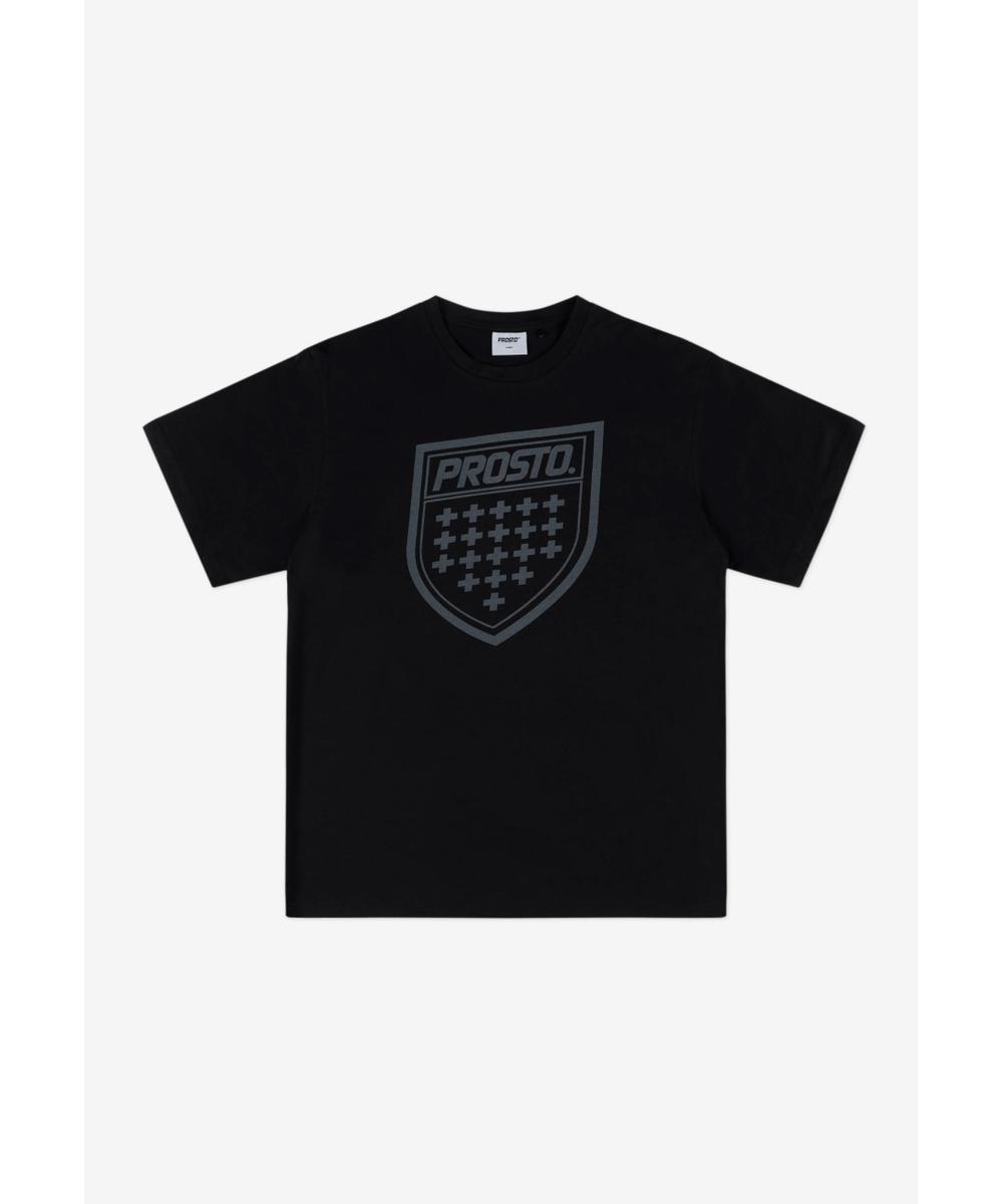 Shield t-shirt bawełniany czarny