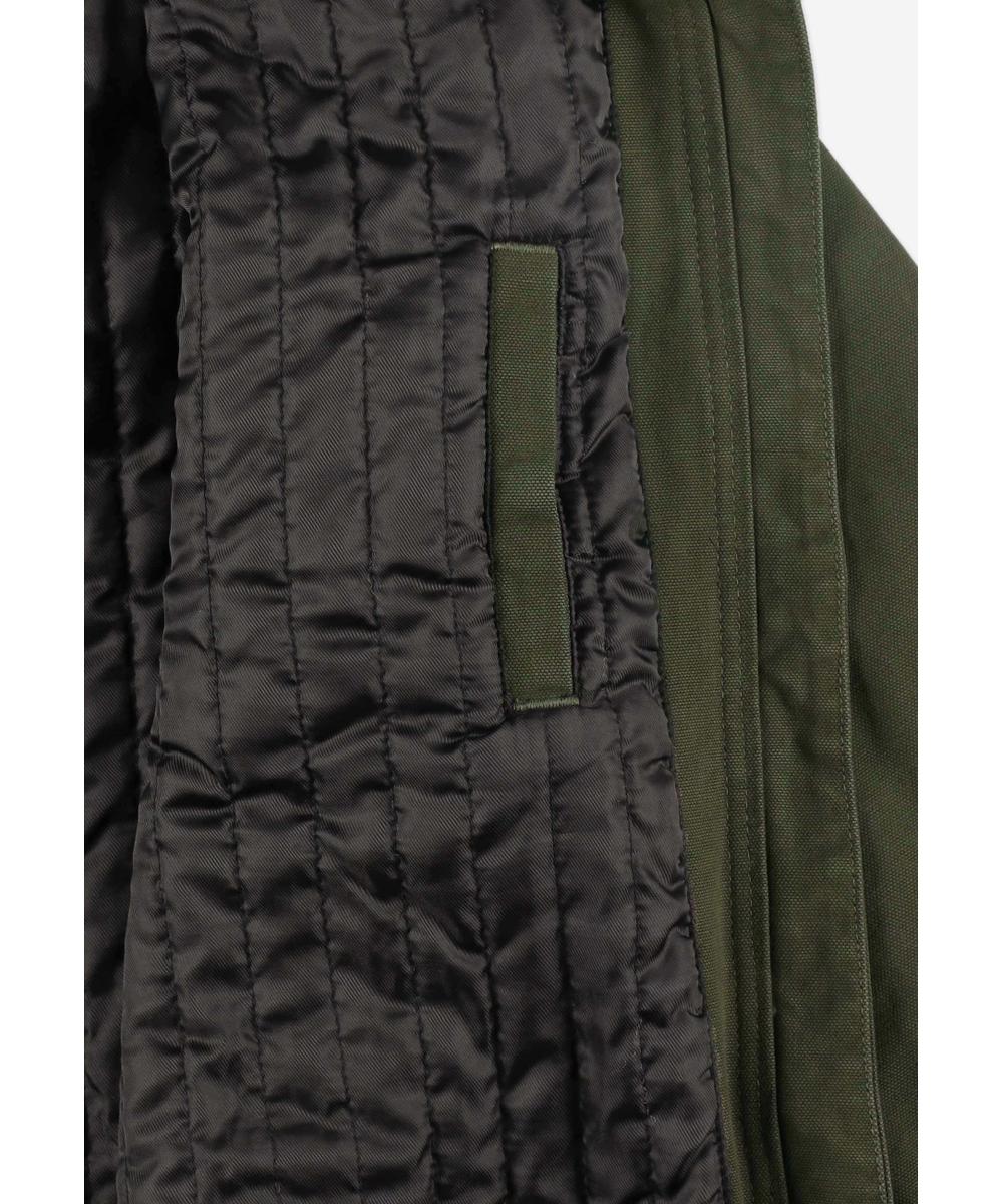 Padded kurtka z kapturem męska oliwkowa