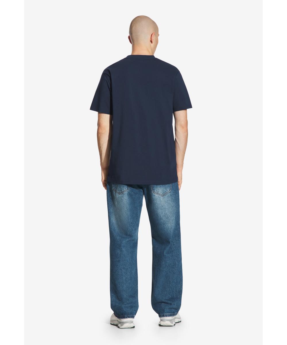 Biglog t-shirt męski bawełniany granatowy