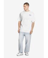 Football t-shirt męski bawełniany biały