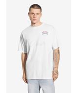 Football t-shirt męski bawełniany biały