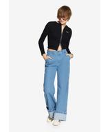 Long Pants Work spodnie jeansy damskie niebieskie