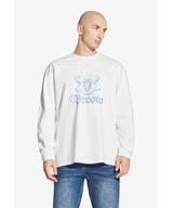 Crest longsleeve męski bawełniany biały