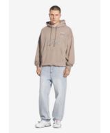 Football bluza z kapturem męska beżowa