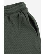 Waffle szorty męskie zielone