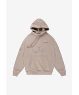 Football bluza z kapturem męska beżowa