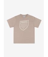Shield t-shirt bawełniany beżowy