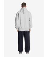 Check bluza z kapturem męska szara