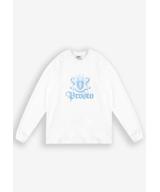 Crest longsleeve męski bawełniany biały