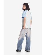 College t-shirt bawełniany damski niebieski