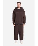 Rony spodnie dresowe męskie ciemnobrązowe