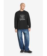 Crest longsleeve męski bawełniany czarny