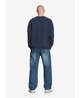 Graffiti bluza męska bawełniana granatowa