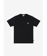 Shield t-shirt bawełniany slim czarny