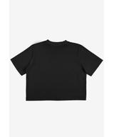 Heavyweight t-shirt bawełniany damski czarny