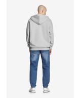 Logo bluza z kapturem męska szara