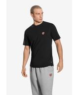 Shield t-shirt bawełniany slim czarny