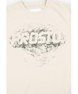 Scriber Washed t-shirt bawełniany beżowy