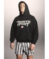 Lounge bluza z kapturem oversize bawełniana męska czarna