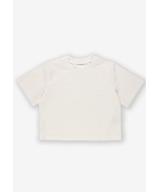 Heavyweight t-shirt bawełniany damski biały